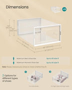 SONGMICS Stackable Shoe Boxes, Foldable, Ventilated Clear, Set of 18 - Image 5