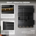 Rebee Vision Key Holder Wall Mount with Drawer for Home Decor, Black - Image 6