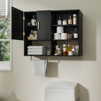 Bathroom Wall Cabinet Wood Large Wall Mounted Medicine Cabinet - Image 6
