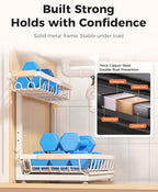 Sevenblue 2-Pack 2-Tier Height Adjustable Under Sink Organizer & Storage - Image 6