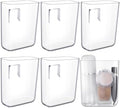 Suzile 6 Pack Wall Mount Organizer Acrylic File Holder Adhesive Cabinet Door Organizer Wall Mounted Storage Box for Office Kitchen Bathroom Bedroom Garage Craft Room Collection(Small) by Suzile