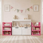 Pink Girl Closet Organizers and Storage Stackable Plastic Drawer Basket for Clothing Stackable Storage Bins Shelf Storage Container for RV Closet Wardrobe Bedroom Bathroom Playroom 6 Pack - Image 5