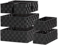 Posprica Small Baskets for Organizing(7 Set) Woven Storage for Shelves, Bathroom, Decorative Closet Organizer, Dresser Bins, Shelf by Posprica