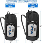BALEINE 150L Laundry Bag Backpack, 900D Oxford Fabric Large Travel Laundry Bags with Shoulder Straps and 2 Mesh Pockets for College Dorm, Apartment, Laundromat (Black, 150L) - Image 3