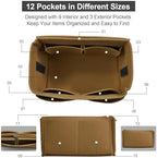 OMYSTYLE Purse Organizer Insert, Felt Tote Bag Organizer Insert with 5 Sizes, Handbag Dividers for Inside Purse, Compatible with Longchamp, Neverful, Speedy and More - Image 3