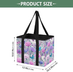 Trunk Organizer Collapsible Car Organizer with Handle Car Storage Box Bin for Groceries SUV Utility Tote Bag Portable Vehicle Container White Carnation Butterfly Cornflower - Image 2