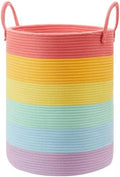 60L Rainbow Baby Girls Kids Laundry Basket Hamper for Nursery by MOJOSCEND