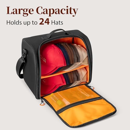 PGmoon Large Hat Bag for Baseball Cap, Cap Organizer carrier for 20-24 Caps - Image 2