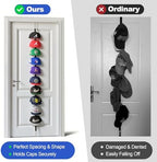 Over-the-Door Hat Organizer for Baseball Caps, Button & Strap 2-Way Hanging - Image 3