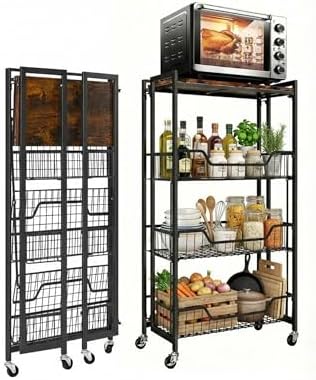 GarveeHome Large 4-Tier Foldable Kitchen Storage Shelf by GarveeHome