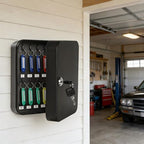 KYODOLED Key Box Wall Mount, Key Lock, 20 Hooks, Black - Image 2