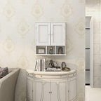 TaoHFE White Bathroom Wall Cabinet with 2 Door Adjustable Shelves - Image 6