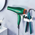 Hair Dryer and Straightener Holder Wall Mounted, Metal Adhesive Hair Tool Organizer for Blow Dryer, Curling Iron, Flat Iron, Bathroom Vanity Salon Barber Shops (Silver) - Image 4