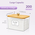 Lifewit Laundry Pods Container with Lid, 0.53 gal, Natural, 1 Pcs - Image 2