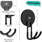 ENUODA Strong Magnetic Hooks Heavy Duty Magnetic Garage Hook, Large Magnet Hooks for Hanging Garden Tool, Broom, Shovel, Hose, Extension Cord, Container, Tool Chest, Shed, Storage & Organization, 2PCS - Image 3