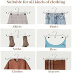 Pants Hangers Space Saving,Stackable Skirt Hangers with Clips, Hanging Closet Organizer and Storage,Clothes Hangers, College Dorm Essentials Apartment Essentials- 16 Pack - Image 7