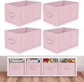 Yinder 4 Pcs Cube Storage Bin, Light Pink 14''x10''x8'' Storage Cubes by Yinder