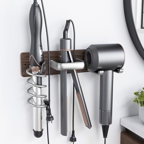 Tindbea Hair Dryer Holder Wall Mount Aluminum Alloy Hot Tools Organizer by Tindbea