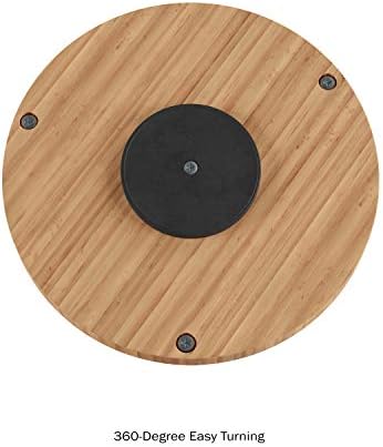 Classic Cuisine Lazy Susan – All-Natural Bamboo Round Two Tier Turntable Kitchen, Pantry and Vanity Organizer and Display with 10 Inch Diameter - Image 3