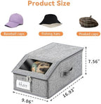 4 Pack Stackable Hat Organizer for Baseball Caps with Clear Window - Image 2