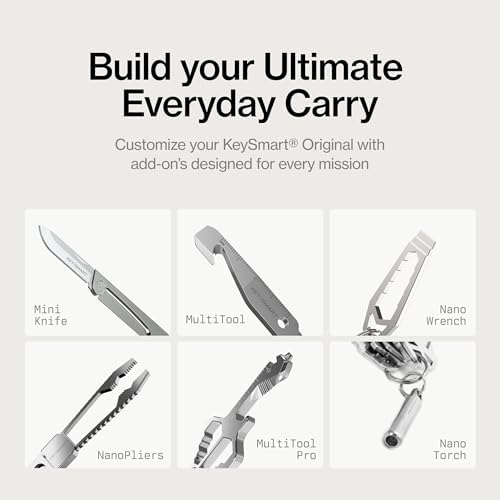 KeySmart Original Key Holder - Compact Key Organizer for Key Chain, Minimalist Clutter-Free EDC Keychains Key Ring, Black, 8 Keys, 2 Pack - Image 5