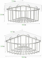 SMARTAKE 2-Pack Corner Shower Caddy Deep Basket, SUS304 Stainless Steel - Image 5