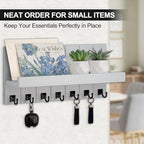 Key Holder for Wall, Decorative Key Holder with Shelf - Image 7