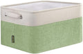 BALEINE 1 Pack Fabric Closet Storage Bins for Shelves, Linen Closet Organizers and Storage, Decorative Baskets for Organizing, Shelf, Clothes, Home, Office (Green, 12"x8"x8") by BALEINE