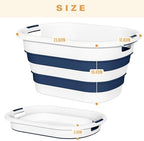 OOAMBB 43L(11.5Gallon) Collapsible Laundry Basket Plastic (Blue, 1 Pack) - Image 6