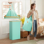 Lifewit 75L Slim Laundry Hamper with Lid and Removable Bag, Sage Green - Image 4