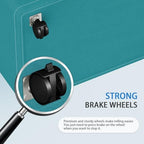 HomeHacks 75L Rolling Laundry Basket with 4 Wheels Collapsible Green - Image 5