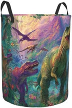 Dinosaurs Animal Laundry Basket Storage Bin Foldable Laundry Hamper Clothes Storage Bucket Organizer 19.6x15.7 Inch For Laundry Room/Bedroom/Bathroom - Image 2