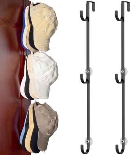Over Door Hat Organizer,2 Pack Baseball Hat Rack,Fits Doors 1 3/4" by Aimeaihe