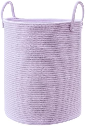 60L Large Purple Hamper Laundry Basket for Nursery Kids Girls by MOJOSCEND