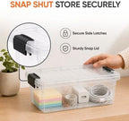 Superio 1.85 Quart Clear Plastic Storage Boxes with Lids, Stackable Organizer Containers, BPA-Free Storage Bins for Home, Office, School & Dorm, 1 Pack - Image 6
