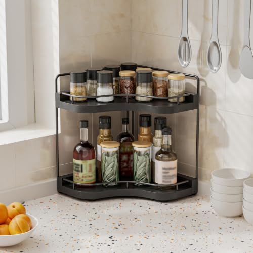2-Tier Corner Bathroom Counter Organizer, Larger Size - Image 6