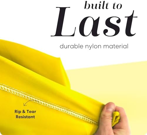 Nylon Laundry Bag - Locking Drawstring Closure and Machine Washable. These Bags will Fit a Laundry Basket or Hamper and Strong Enough to Carry up to Three Loads of Clothes. (Yellow) - Image 4