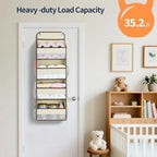 Yecaye Over The Door Organizer, Heavy Duty Hanging Organizers and Storage with 4 Large Capacity Pockets, Swing-Proof Behind The Door Storage for Bathroom Nursery Bedroom Dorm Closet, Beige,1Pc - Image 6
