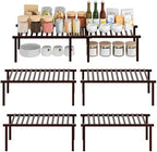 STORAGE MANIAC Expandable Cabinet Organizer Shelf, Set of 4, Brown by STORAGEMANIAC