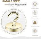 Neosmuk Magnetic Hooks Steel Tube Design for Cruise,130lb+ Gold,10 Pack - Image 4