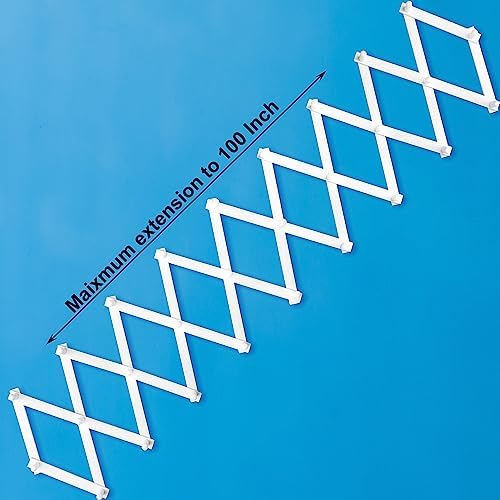 SKOLOO Accordion Wall Hanger with 28 Hooks, Modern Expandable Coat Rack Hat Rack for Wall, Solid Wooden, White - Image 4