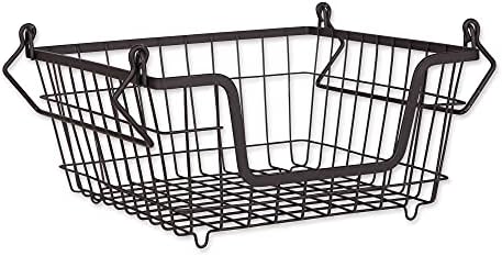 DII Metal Wire Utility Storage Bin, Small, 11x11x6", Black - Image 2
