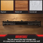 Stalwart Wall Mount Hand Tool Organizer with 61 Holes and 4 Hooks - Image 5