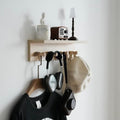Entrance Coat Rack ，Coat Hooks, Wall-Mounted Wooden Hook Rack, Wall-Mounted Shelves(Birch Color Finish—A-1) by CreatedOn2005