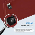 HomeHacks 75L Rolling Laundry Basket with 4 Wheels Collapsible Red - Image 4