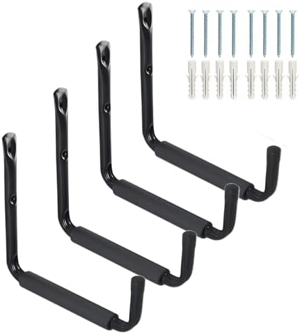 CROISSANT 4Pack Garage Storage Ladder Hook, Suitable for Kayak Hangers for Garage Wall, Heavy Duty Hooks for Hanging 50 lbs by CROISSANT