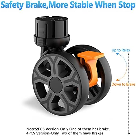 FELICON SELORSS Heavy Duty Rotation Swivel Wheels-Black-2PCS - Image 3