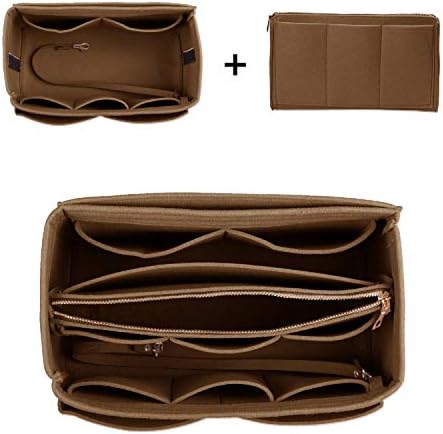 ZTUJO Purse Organizer Insert, Felt Bag Organizer with Metal Zipper, Handbag & Tote Shaper, For Speedy Neverfull Tote, 7 Sizes - Image 5