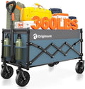 Originsure 110L Portable Foldable Wagon Cart, 360lbs Heavy Duty, Grey&Blue by Unknown