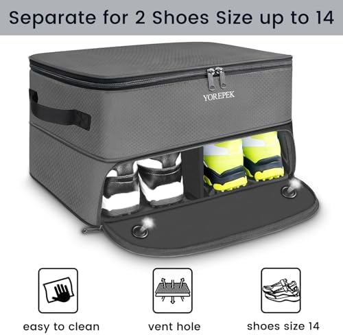 YOREPEK Golf Gifts for Men, 2 Layer Golf Trunk Organizer for 2 Pair Shoes - Image 4